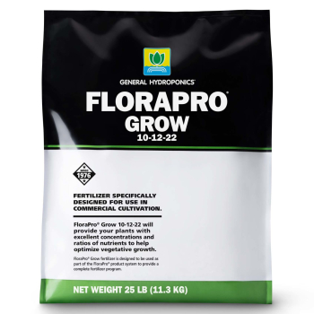 General Hydroponics FloraPro Grow (10-12-22), 25 lb - front of bag