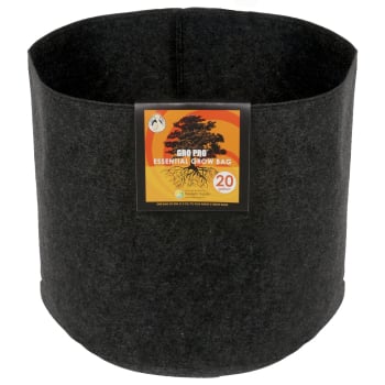 Gro Pro Essential Round Fabric Pot, 20 Gallon - Black