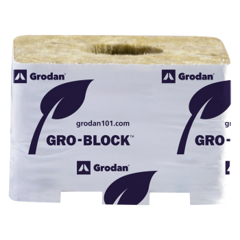 Grodan Improved GR5.6 Block, 3 x 3 x 4 in with Hole