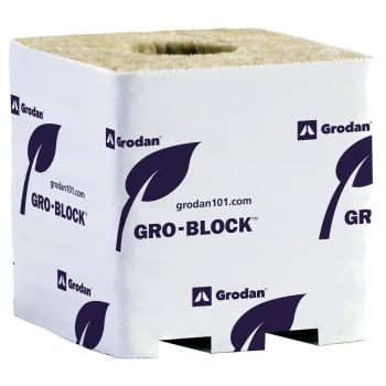 Grodan Pro Improved GR4 Block, 3 x 3 x 2.5 in with Hole