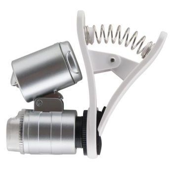 Universal Cell Phone Illuminated Microscope w/ Clip - 60x 