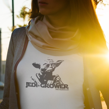 Monster Gardens Jedi Grower T-Shirt (Gray Logo) - WOMENS V-Neck