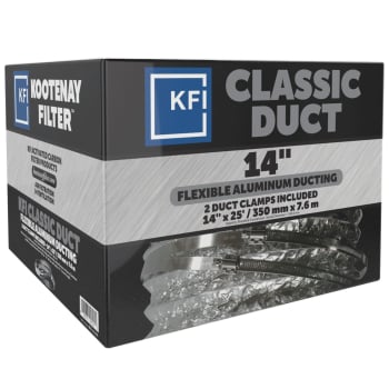 KFI Classic Aluminum Ducting, 14 in x 25 ft