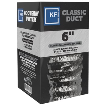 KFI Classic Aluminum Ducting, 6 in x 25 ft
