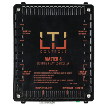 LTL Master 8 Lighting Relay Controller, without Timer (120V & 240V Universal Plug)