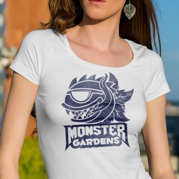 Monster Gardens Stamp T-Shirt (Distressed) - WOMENS V-Neck