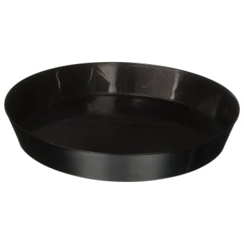 Premium Plastic Saucer, 12 in - Black