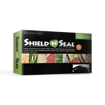 Shield N Seal – Vacuum Seal Roll, All Black - 11 in x 19.5 ft (2 Rolls), box