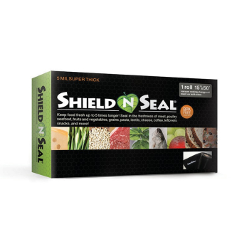 Shield N Seal – Vacuum Sealer Rolls, All Black - 15 in x 50 ft, box