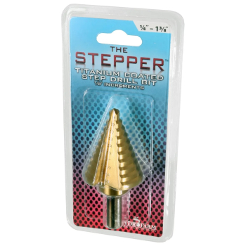 The Stepper Titanium Step Drill Bit, 1/4 in to 1 3/8 in