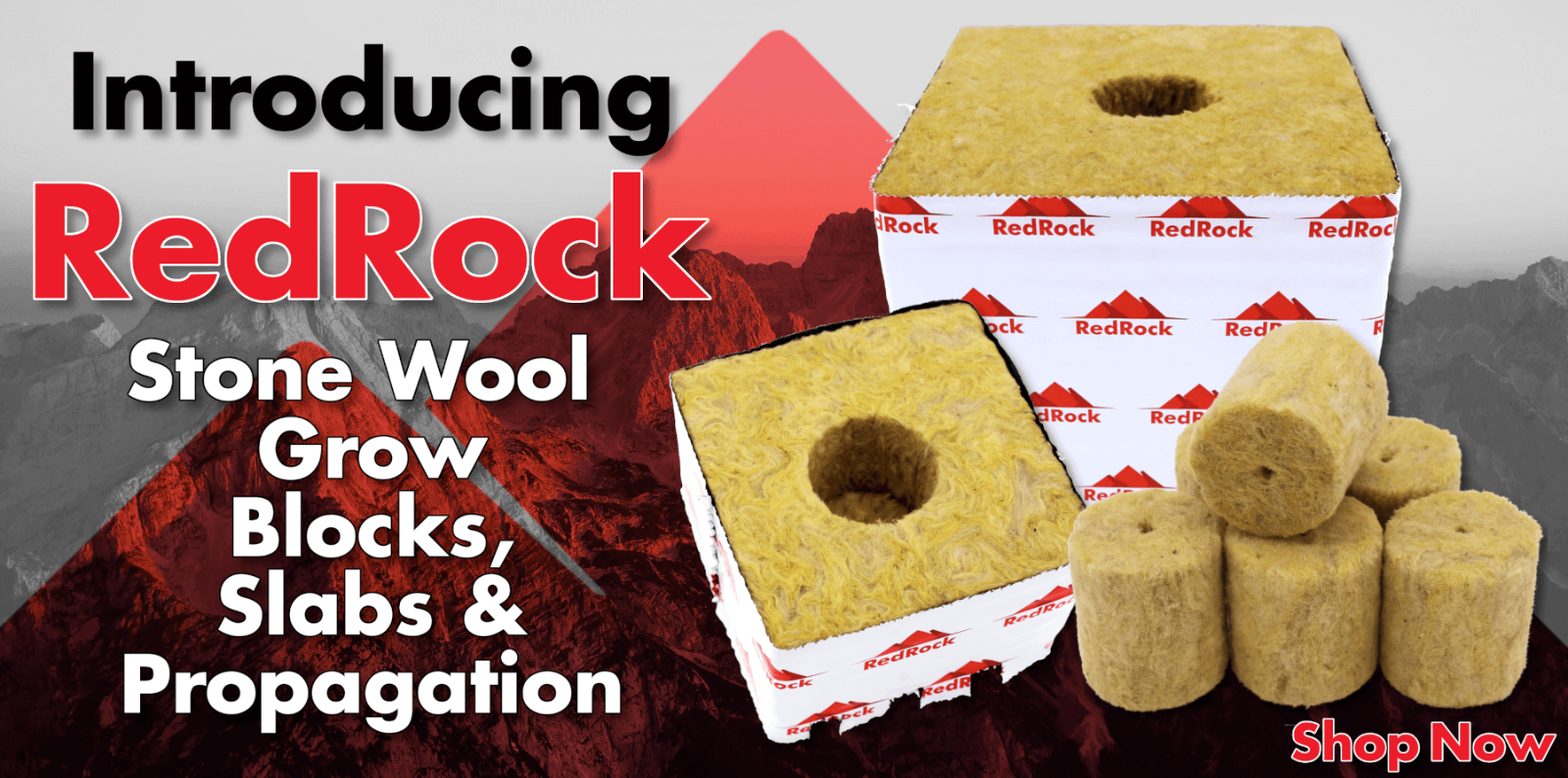 Introducing RedRock Stone Wool Grow Blocks, Slabs and Propagation Shop Now