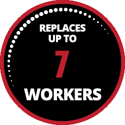Replaces up to 7 Workers