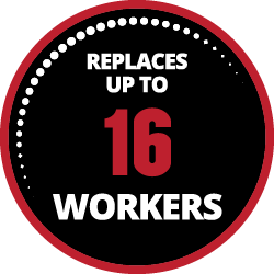 Replaces up to 16 Workers