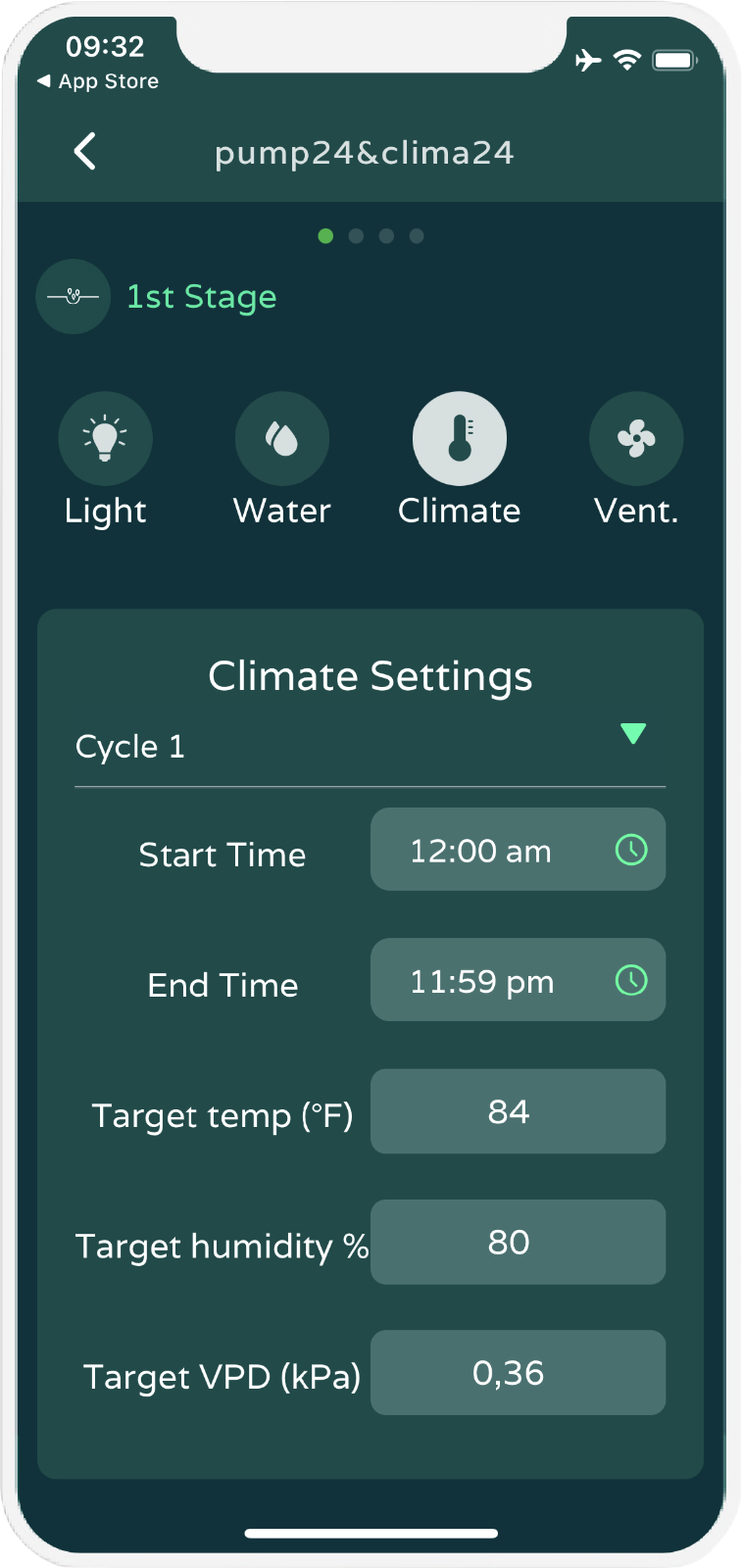 mobile screenshot of Niwa app recipe stages